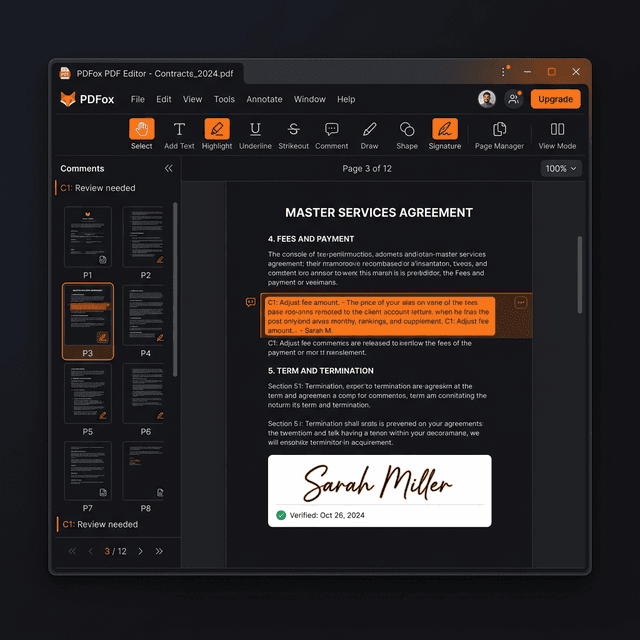 PDFab Editor Interface